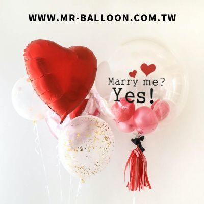 Marry Me Yes 求婚空飄組 - MR.Balloon 氣球先生官網