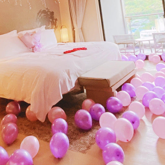 優雅粉紫告白套組 - MR.Balloon 氣球先生官網