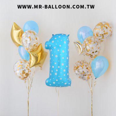點點生日空飄球組(兩色） - MR.Balloon 氣球先生官網