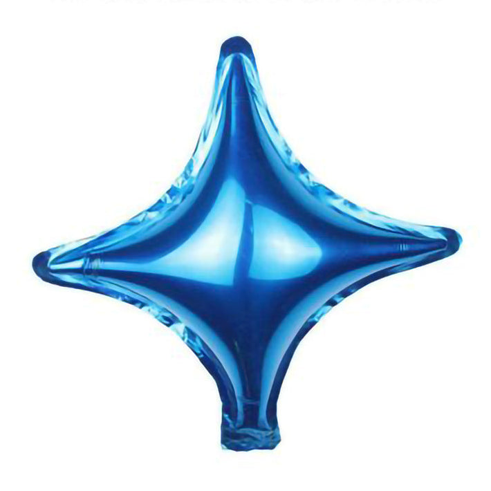 10吋/25cm藍色四角星氣球 | 氣球先生 Mr. Balloon | 適合生日派對、聖誕節、跨年慶典佈置 | 立體星芒造型 | 新竹氣球專賣店