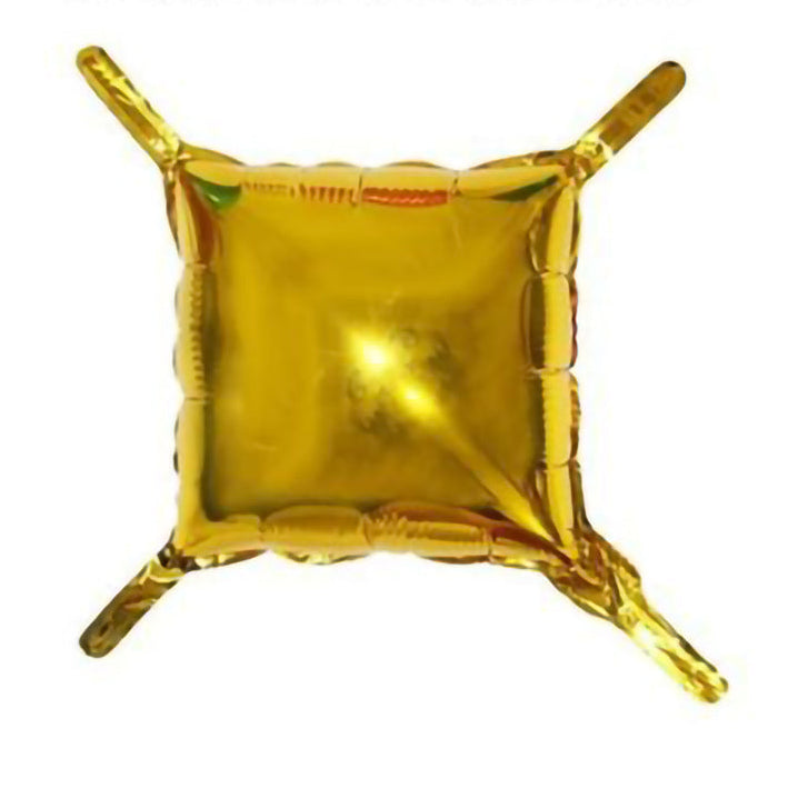 12吋/30cm亮金色方型氣球 | 氣球先生 Mr. Balloon | 適合生日派對、婚禮佈置、開幕誌慶 | 經典方形造型 | 新竹氣球專賣店