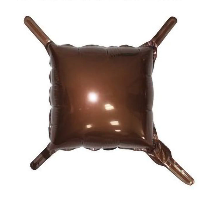 12吋/30cm巧克力色方型氣球 | 氣球先生 Mr. Balloon | 適合生日派對、婚禮佈置、開幕誌慶 | 經典方形造型 | 新竹氣球專賣店
