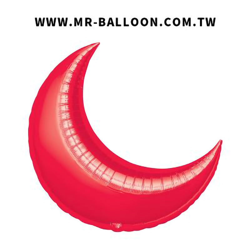 紅色月亮錫箔氣球 36吋 空飄氣球 | 氣球先生 Mr. Balloon | 適合求婚佈置、婚禮會場、大型活動 | 新竹氣球專賣店