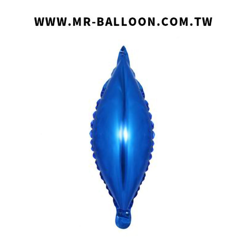 20吋/50cm橄欖葉藍色 | 氣球先生 Mr. Balloon | 適合熱帶派對、夏日派對、森林主題佈置 | 葉子造型氣球 | 新竹氣球專賣店