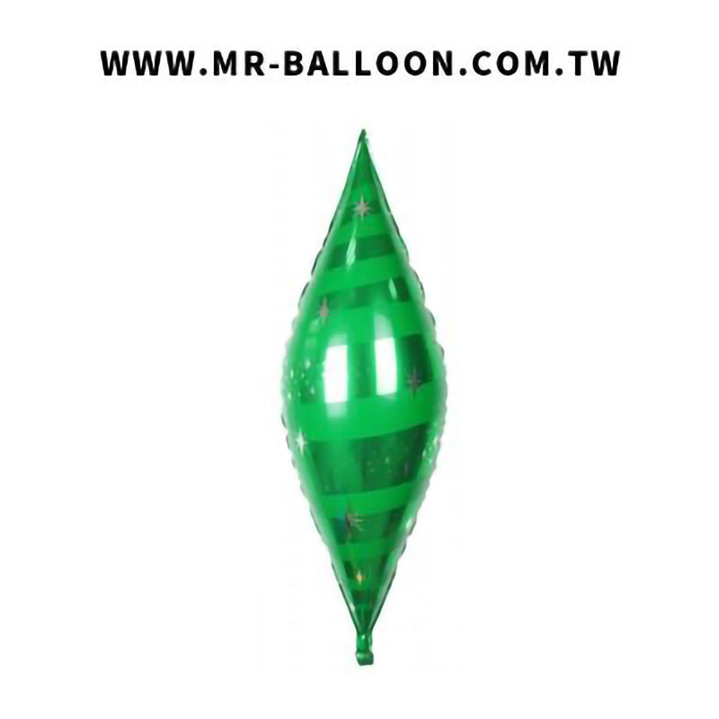 35吋/90cm菱形螺旋綠色 | 氣球先生 Mr. Balloon | 適合熱帶派對、夏日派對、森林主題佈置 | 葉子造型氣球 | 新竹氣球專賣店