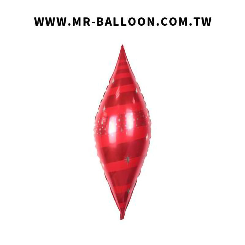 35吋/90cm菱形螺旋紅色 | 氣球先生 Mr. Balloon | 適合熱帶派對、夏日派對、森林主題佈置 | 葉子造型氣球 | 新竹氣球專賣店
