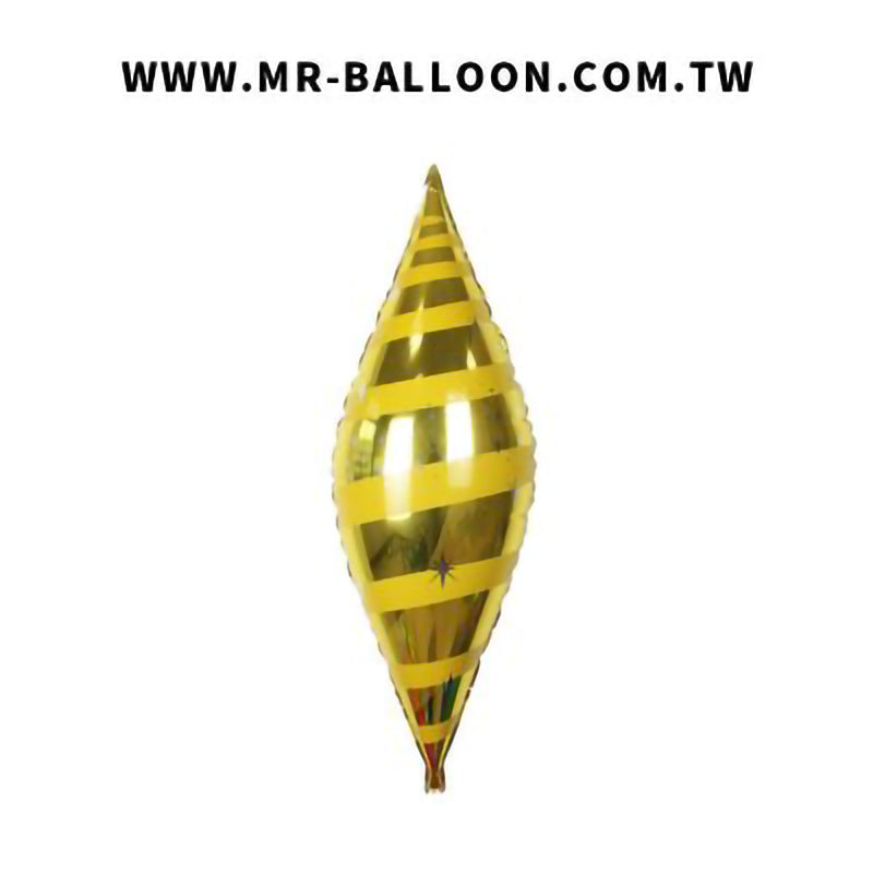 35吋/90cm菱形螺旋金色 | 氣球先生 Mr. Balloon | 適合熱帶派對、夏日派對、森林主題佈置 | 葉子造型氣球 | 新竹氣球專賣店
