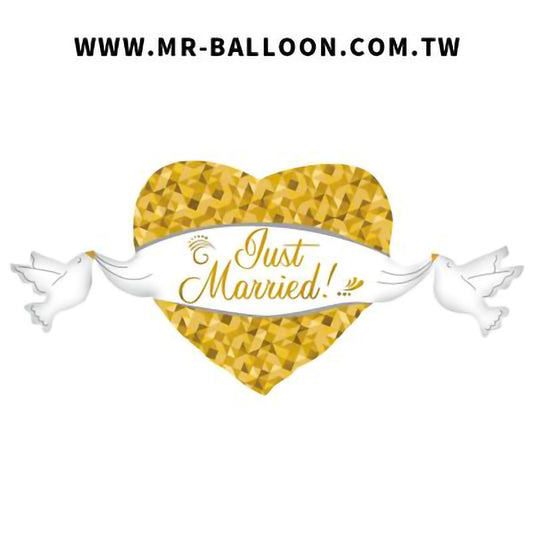 40吋白鴿報喜102cm | 婚禮吉祥象徵 | Mr. Balloon