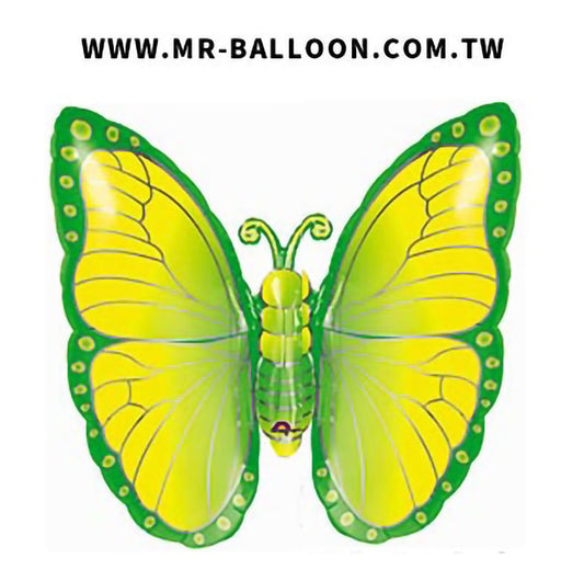 25吋綠彩蝴蝶63cm | 綠色系蝴蝶 | Mr. Balloon
