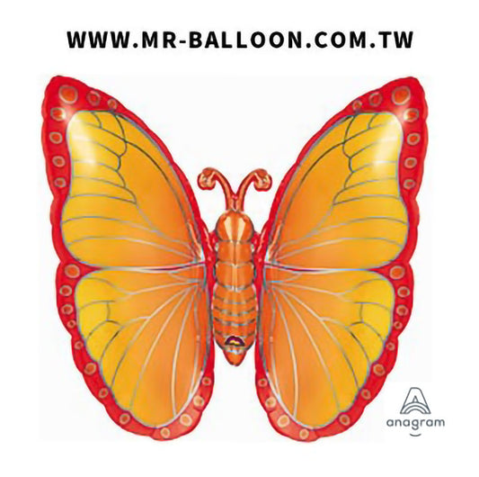 25吋橘彩蝴蝶63cm | 橘色系蝴蝶 | Mr. Balloon