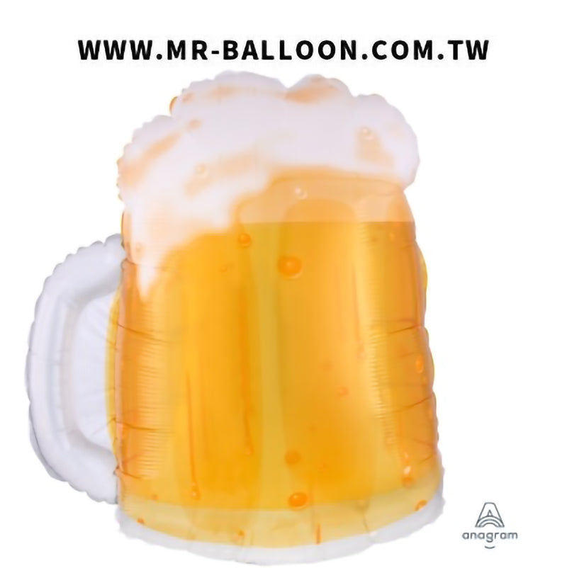 29吋啤酒74cm 美食造型錫箔氣球 氣球先生 適合生日派對 兒童派對 主題派對 美食派對 新竹宜蘭氣球專賣店 派對佈置 氣球裝飾