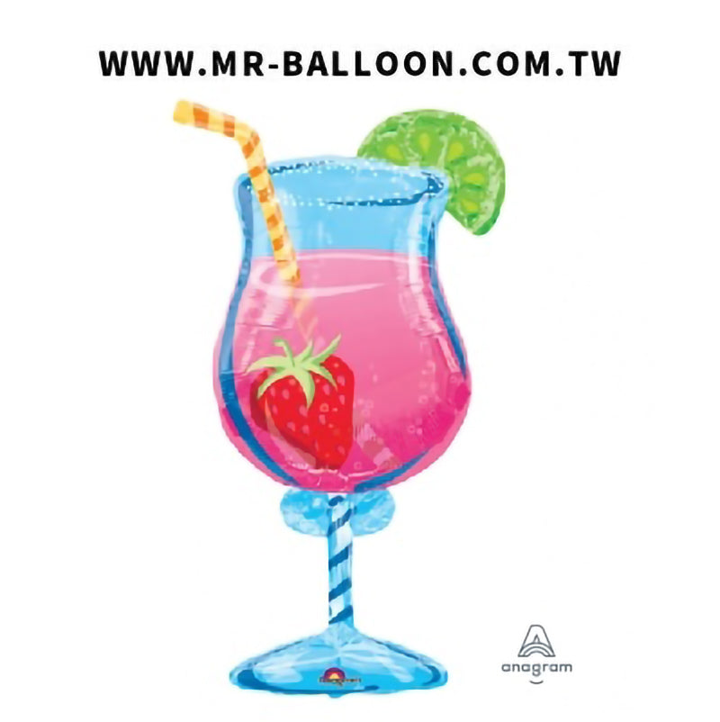 35吋雞尾酒杯89cm 美食造型錫箔氣球 氣球先生 適合生日派對 兒童派對 主題派對 美食派對 新竹宜蘭氣球專賣店 派對佈置 氣球裝飾