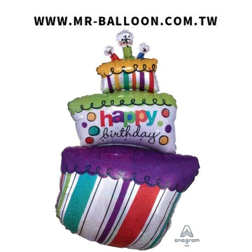 33吋大時髦生日蛋糕83cm | 時尚派對蛋糕 | Mr. Balloon