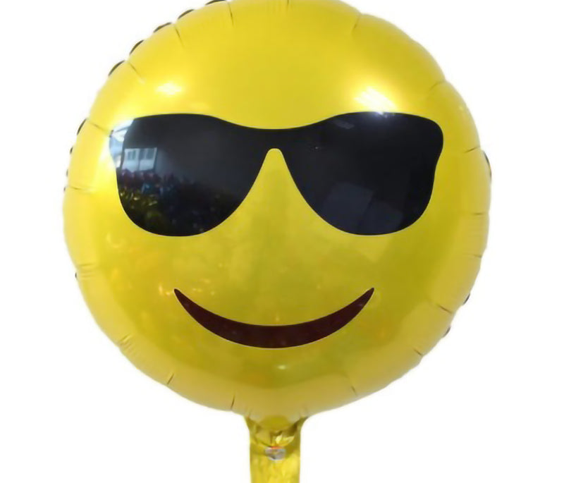 18吋酷酷臉45cm 錫箔氣球 - MR.Balloon 氣球先生