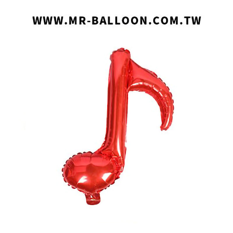 18吋紅色單音符45cm | 紅色音符 | Mr. Balloon