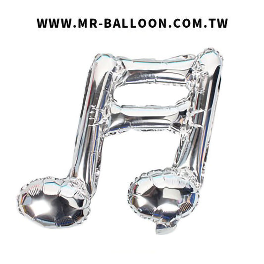 18吋銀色雙音符45cm | 銀色雙音符 | Mr. Balloon