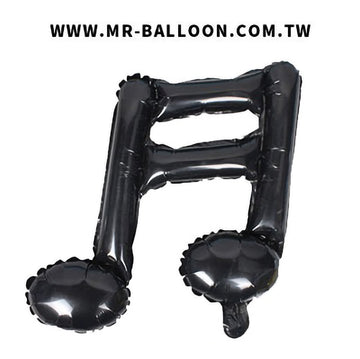 18吋黑色雙音符45cm | 黑色雙音符 | Mr. Balloon