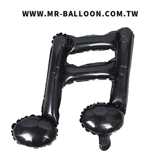 18吋黑色雙音符45cm | 黑色雙音符 | Mr. Balloon