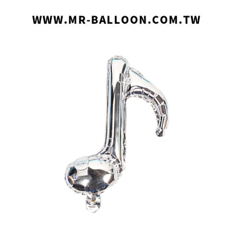 18吋銀色單音符45cm | 銀色音符 | Mr. Balloon