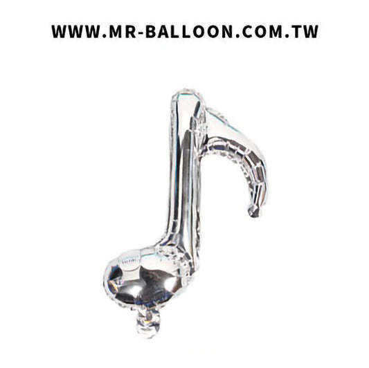 18吋銀色單音符45cm | 銀色音符 | Mr. Balloon