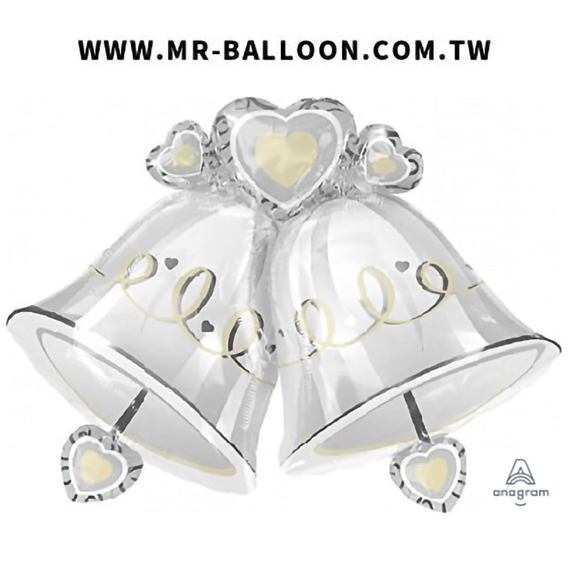 35吋愛心雙鈴鐺89cm | 幸福鳴響婚禮 | Mr. Balloon