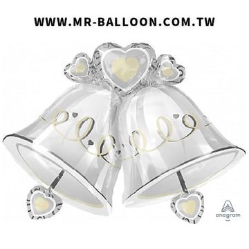 35吋愛心雙鈴鐺89cm | 幸福鳴響婚禮 | Mr. Balloon