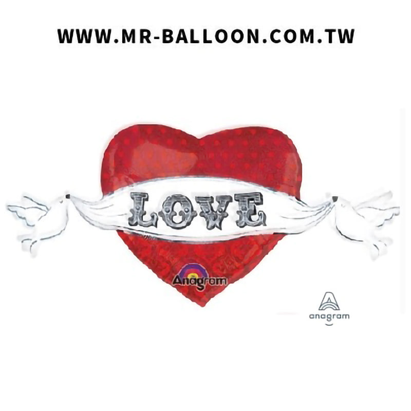 52吋雙鴿祝福133cm | 比翼雙飛祝福 | Mr. Balloon