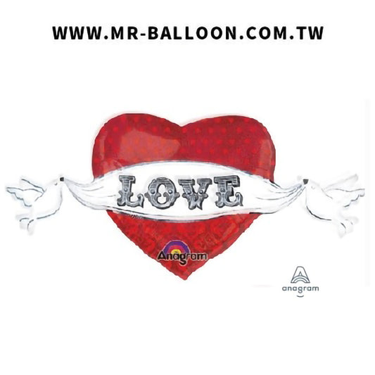 52吋雙鴿祝福133cm | 比翼雙飛祝福 | Mr. Balloon
