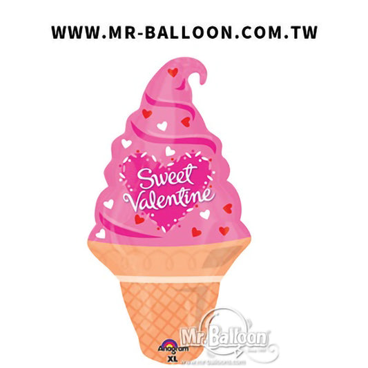32吋甜蜜冰淇淋81cm 美食造型錫箔氣球 氣球先生 適合生日派對 兒童派對 主題派對 美食派對 新竹宜蘭氣球專賣店 派對佈置 氣球裝飾