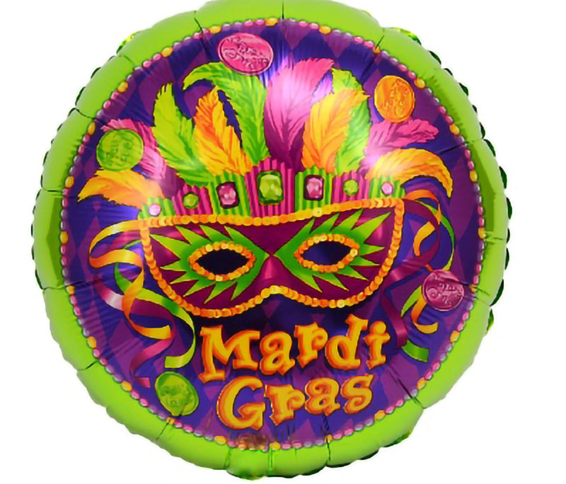18吋歡樂嘉年華45cm（Mardi Gras）錫箔氣球 - MR.Balloon 氣球先生