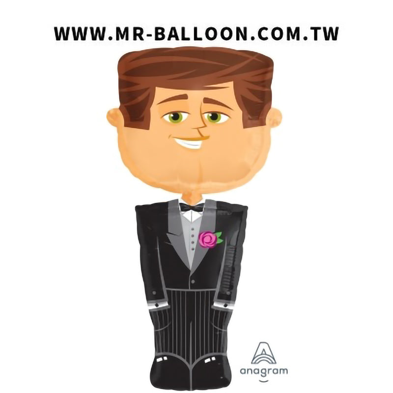 50吋 帥氣新郎127cm | 婚禮主角佈置 | Mr. Balloon