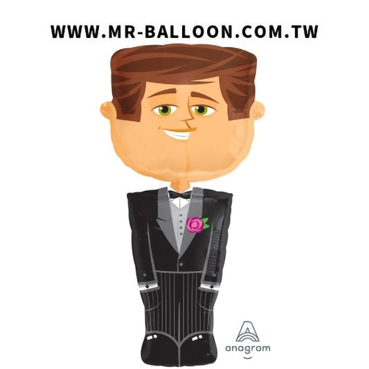 50吋 帥氣新郎127cm | 婚禮主角佈置 | Mr. Balloon