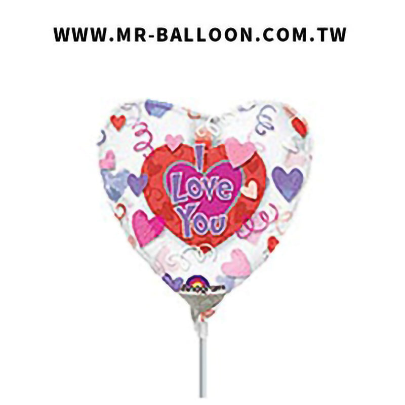 9吋透明心中心23cm