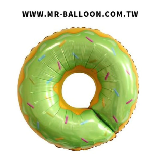 27吋甜甜圈(抹茶)68cm 美食造型錫箔氣球 氣球先生 適合生日派對 兒童派對 主題派對 美食派對 新竹宜蘭氣球專賣店 派對佈置 氣球裝飾