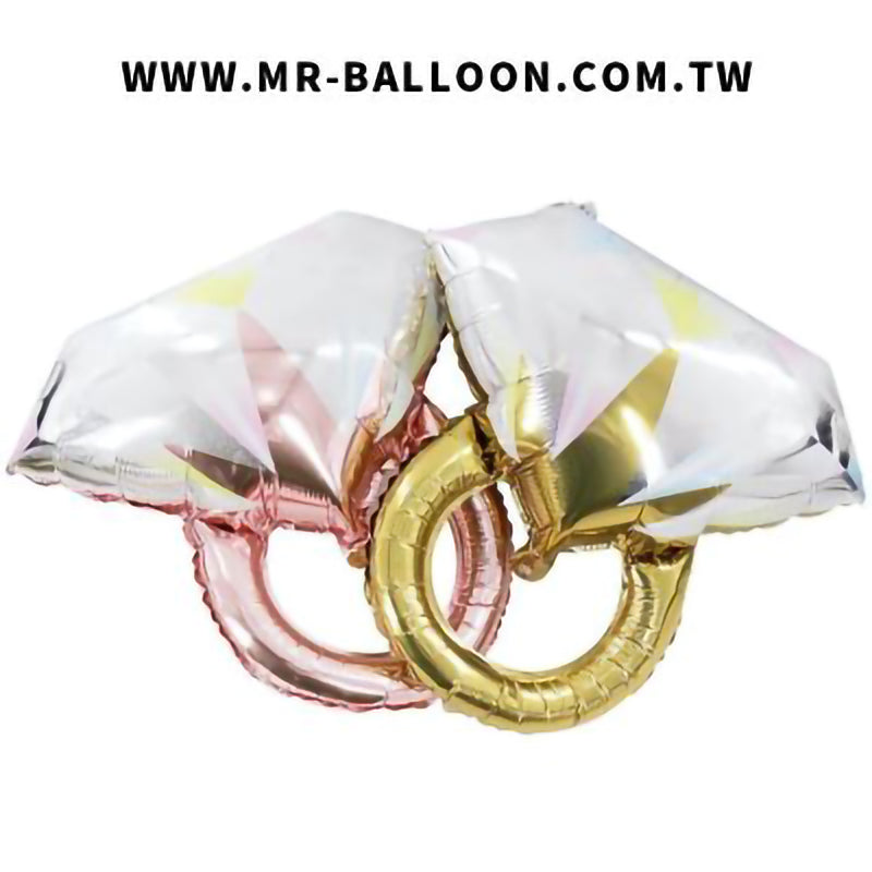 27吋金色鑽戒68cm 單顆 | 婚禮佈置主視覺 | Mr. Balloon
