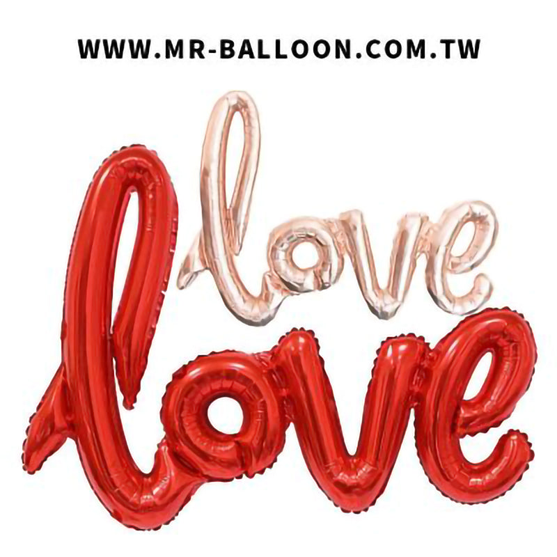 41吋連寫love105cm 玫瑰金/紅/銀