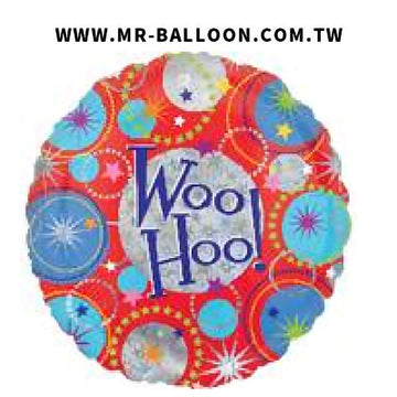 18吋Woo Hoo!生日快樂45cm | 歡呼慶祝氣球 | Mr. Balloon