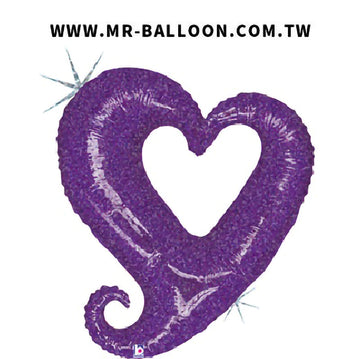 36吋紫色勾勾心90cm