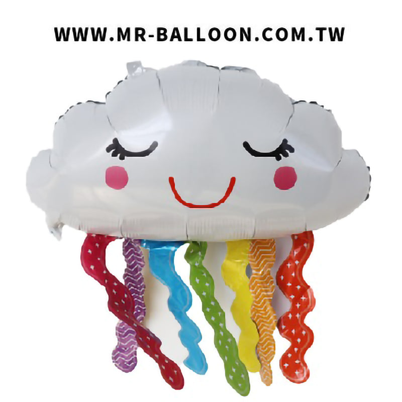 31吋流蘇笑臉白雲79cm | 流蘇裝飾雲朵 | Mr. Balloon