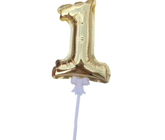 14cm金色1-含蝴蝶棒 自動充氣錫箔氣球 - MR.Balloon 氣球先生