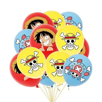12吋海賊王卡通印刷氣球10入