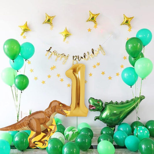恐龍生日套組 兒童生日套組 恐龍氣球 主題佈置 生日派對 恐龍 兒童禮物 節慶 慶生 背景 會場布置 Party 暴龍 三角龍 迅猛龍