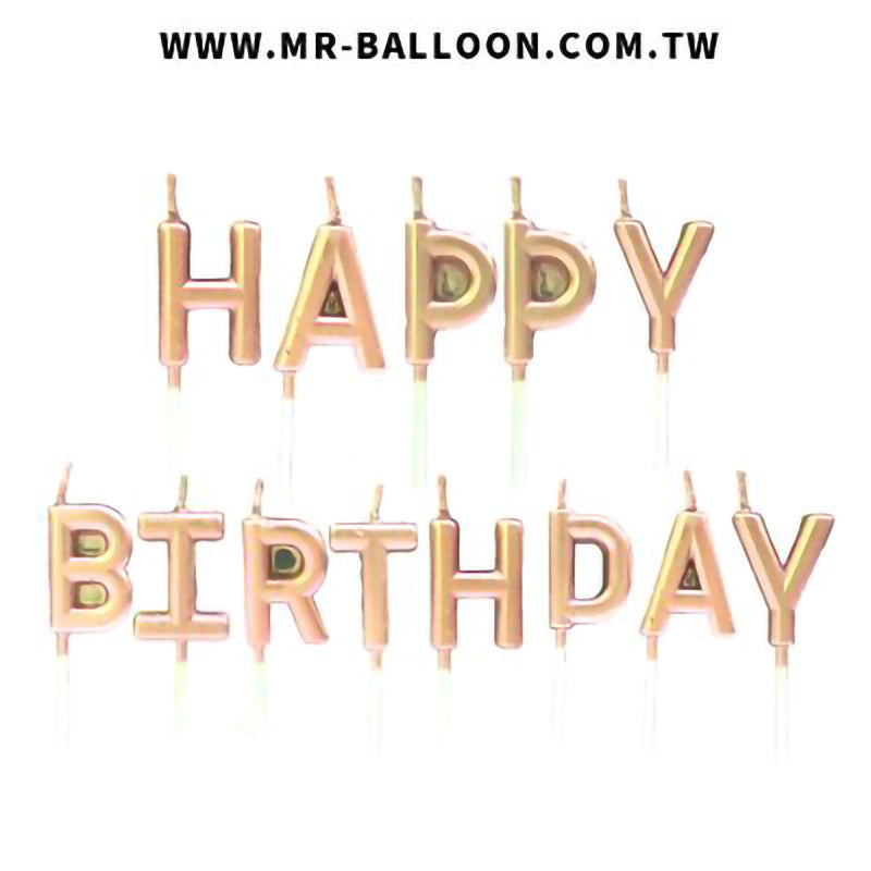 生日快樂金色蠟燭