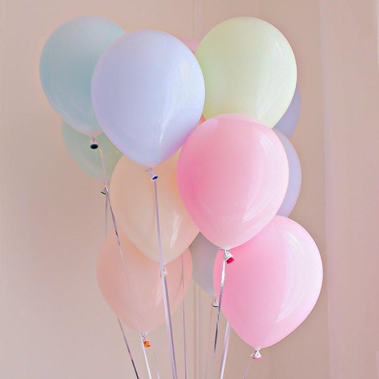 10吋馬卡龍空飄球串 - MR.Balloon 氣球先生官網