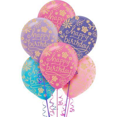 生日花園氣球 , 適合女孩週歲生日，新生兒派對。