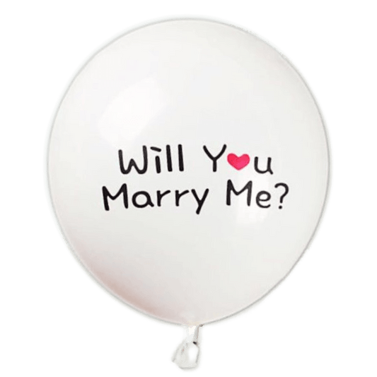 12吋 Will You Marry Me 印刷氣球 - MR.Balloon 氣球先生派對商城