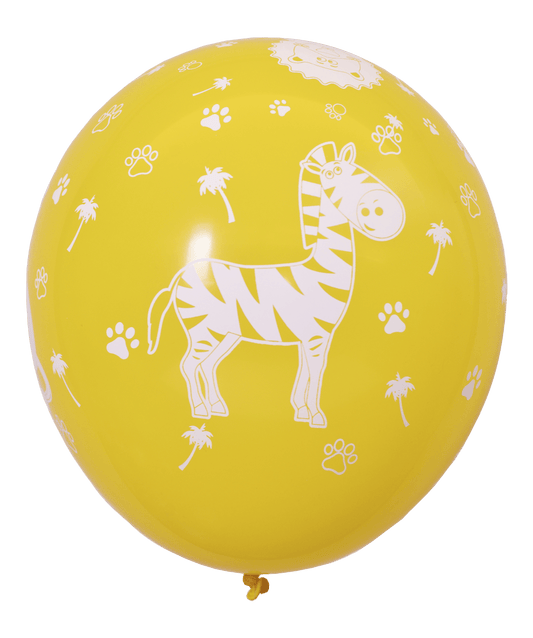 12吋S叢林動物印刷氣球 - MR.Balloon 氣球先生派對商城