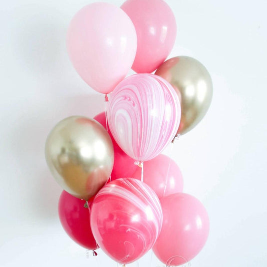 櫻花粉石紋空飄-2款 - MR.Balloon 氣球先生派對商城