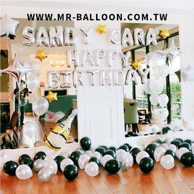 摩登香檳金生日套組 - MR.Balloon 氣球先生官網