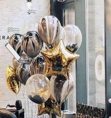 摩登大理石金屬空飄套組 - MR.Balloon 氣球先生官網